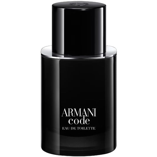 Giorgio Armani Code Eau de Toilette 50 ml framifrån i svart flaska mot vit bakgrund
