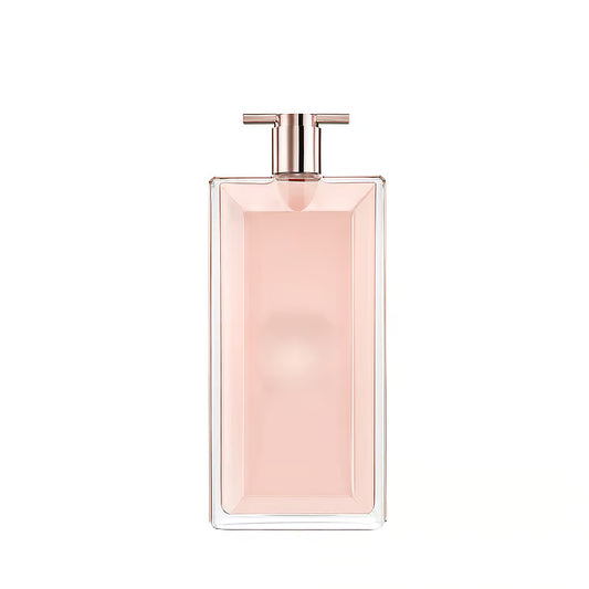 Lancôme Idôle EdP damparfym – världens smalaste parfymflaska i en elegant minimalistisk design med en mjuk rosa nyans och glänsande metalliska detaljer.